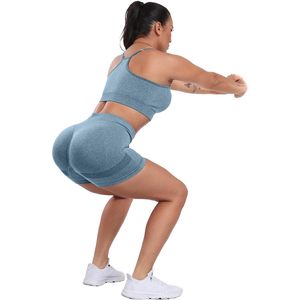 Pantaloncini da ginnastica a vita alta da donna Premium da donna pantaloncini con Lifting per il culo senza cuciture per il Fitness sportivo Yoga - Product Image 2