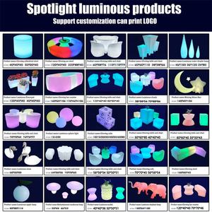 Juego de Muebles con Barra LED, Mesas para Fiestas, Discotecas, Eventos, Banquetes, Taburetes de Bar Portátiles, Mesa de Cóctel LED Brillante de 16 Colores - Product Image 5