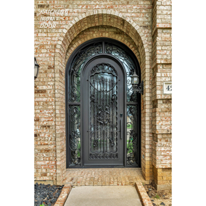 Design arqué, meilleure vente, porte d'entrée simple élégante en <span class=keywords><strong>fer</strong></span> forgé - Product Image 6