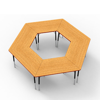 Cartmay Mobilier scolaire moderne Ensemble bureau et chaise en bois à coque en plastique à hauteur réglable