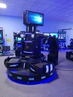 Simulateur de jeu VR interactif NINED, chaise rotative à 360 degrés, machine de mouvement intérieure, métal durable, capacité 100-500 kg, 3 places