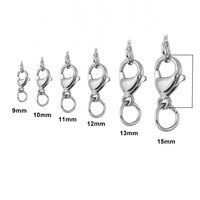 Collier Bracelet Fin Combinaison Connexion Fermoir Double Boucle Homard Fermoir Acier Inoxydable Bijoux Accessoire