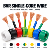 Câble en cuivre flexible BVR 4mm² 6mm² 10mm² isolé en PVC, fil monoconducteur pour la distribution d'énergie dans les bâtiments