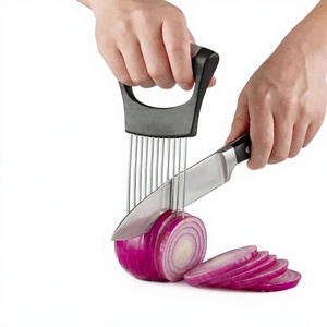 MbsaAO Soporte Portátil para Cebolla, Rebanador, Cubierta Protectora, Apto para Lavavajillas, Herramienta <span class=keywords><strong>Asistente</strong></span> para Picar Verduras, Carne y Aguacates - Product Image 1