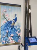 Máquina Impresora de Pared Automática China 3D 5D Wallpen con Ruedas o Riel, Impresión Vertical en Pared CMYK+W UV