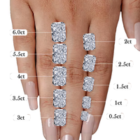 Diamante Cultivado en Laboratorio de Alta Claridad, Corte Radiante, 1ct 2ct, D VS1, HPHT CVD, Perforado con Láser, Certificado IGI, Corte Excelente