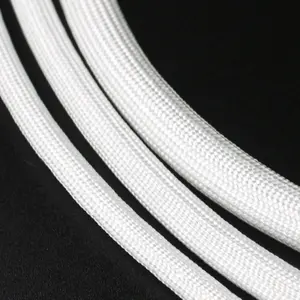 Tubo di isolamento del tubo di guaina in fibra di vetro di Silicone bianco nero resistente ad alta tensione 1.5 KV