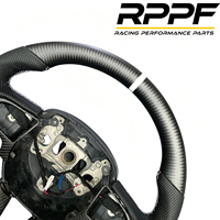 Volant RPPF en fibre de carbone mate avec fonction de chauffage, personnalisable OEM pour Dodge Charger/Challenger Hellcat 2015+