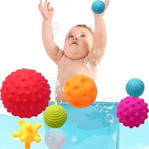 6 шт красочные гладкая Гибкая Ванна игрушка творческий резиновые шприц шарики, для маленьких детей деткам от 0 до 48 месяцев