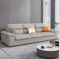Luxuriöses Modernes Wohnzimmer Heim Möbel Weißer Relaxsessel L-Form Sofa Ecksofa 3-Sitzer Lounge Leder Sofagarnitur