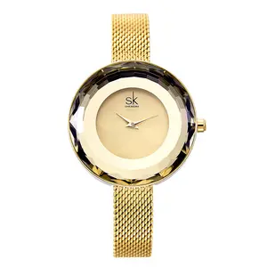 Shengke 0100 Logo personalizzato donna orologi al quarzo di lusso stile moda movimento giapponese impermeabile 30m