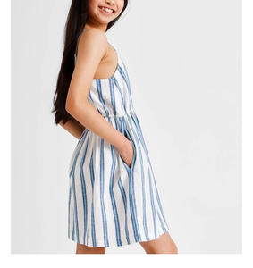 ชุดเดรสผ้าฝ้ายสำหรับเด็กผู้หญิง ใส่ได้ในฤดูร้อน ออกแบบมาด้วยการตกแต่งอย่างหรูหรา ผ้าเนื้อนุ่ม สวมใส่สบาย เหมาะสำหรับใส่ลำลองและงานเฉลิมฉลอง - Product Image 5