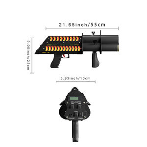 Pistolet à confettis portatif rechargeable à 3 trous RVB LED pour mariage, discothèque, fête - Product Image 5