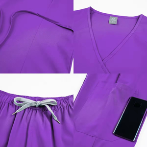 Set di scrub <span class=keywords><strong>medico</strong></span> personalizzato uniforme per medici e infermieri salone di bellezza ospedale clinica dentale sala operatoria elegante <span class=keywords><strong>lavoro</strong></span> <span class=keywords><strong>medico</strong></span> - Product Image 5