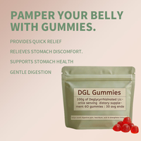 Complément alimentaire en gummies DGL à marque privée OEM/ODM, antioxydant, beauté, 60 unités, saveur personnalisable, bonbons gélifiés pour adultes et femmes