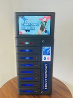 Y2 Power MIA Pre, Casillero de Carga para 8 Teléfonos con Cables de Carga 3 en 1, Estación de Carga Rápida, Opcional con Pantalla para Anuncios y Soporte