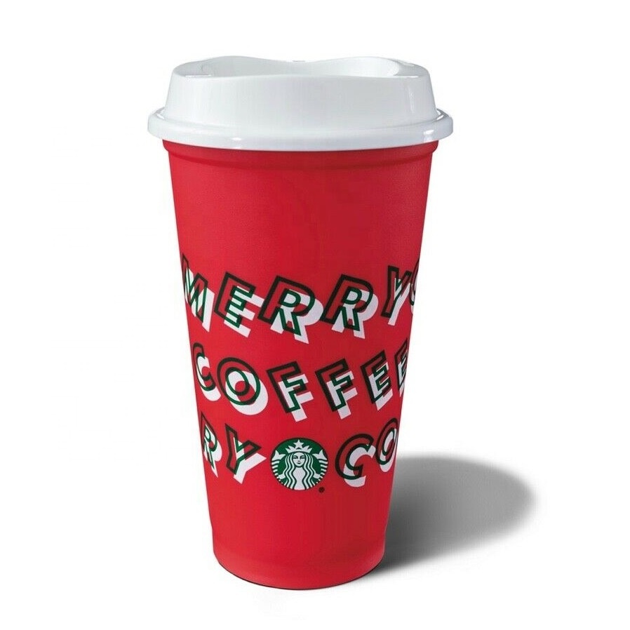 16 oz Reusable Travel Plastic Coffee Cup - BPA Free Black Design, Perfect  for Parties, Eco-Friendly Plastic Travel Mug
