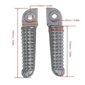 Kit Completo de Reposapiés Delanteros de Aluminio para YZF R1 R6 R1M R1S FZ1 <span class=keywords><strong>FZ6</strong></span> FZ8 XJ6 - Product Image 6