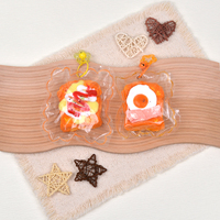 Jouet anti-stress souple en silicone de qualité alimentaire, simulation de pain grillé, pour petit-déjeuner, breloque de sac et porte-clés