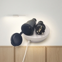 Prise de courant industrielle universelle extérieure standard allemande IP44 ROHS, anti-chute, en cuivre, étanche, avec rallonge