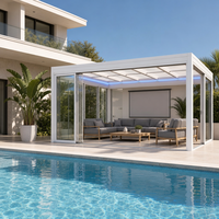 Pergola autoportante en aluminium MEXIN avec toit à lames orientables, idéale pour jardin, gazebo, terrasse, auvent extérieur, cour arrière, villa