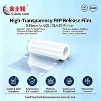 Film FEP pour imprimante 3D LCD SLA DLP MSLA, film de démoulage pour bac à résine, transmission UV, haute clarté, 0,15 mm, feuille de taille personnalisée