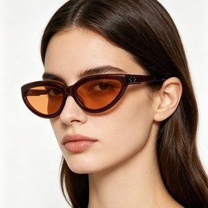 Custom Logo 2026 Vintage Fashion Men Small Frame Punk Sun Glasses UV400 <b>Candy</b> Colors Cat <b>Eye</b> Sunglasses for Women - Product Image 1