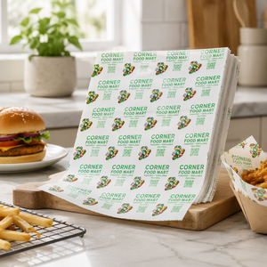 Folhas de Papel Antigordura Pré-Cortadas e Resistentes a Óleo para Embalagem de Cestas de Hambúrguer, Fornecedor Atacadista com Baixo MOQ - Product Image 4