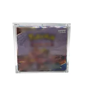 Customized Plexiglass Display Box Acrylic Booster Card Case With Sliding Lid Display Only