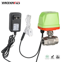 Vanne à boisseau sphérique motorisée YAOYANG DN20 PN40 en laiton avec actionneur en plastique, pour eau, OEM, sans chauffage, IP52, électrovanne, 5-15 secondes