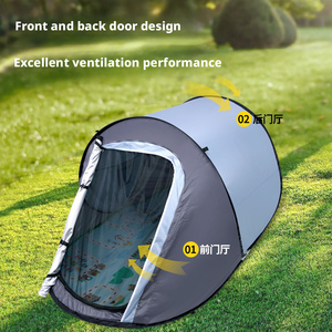 Tente de camping automatique en forme de bateau, coupe-vent, avec revêtement solaire, épaissie, pour lancer à la main en extérieur, idéale pour le camping sauvage - Product Image 2