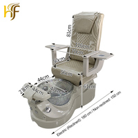 Fauteuil de pédicure spa massant électrique avec massage magnétique et dossier inversé pour salon de manucure