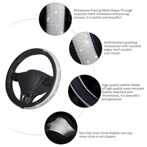 Coprivolante Universale 38cm con Strass Luccicanti, Coprivolante Artigianale con Cristalli <span class=keywords><strong>per</strong></span> Ragazze e Signore - Product Image 4