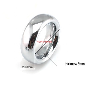 40/45/50mm Edelstahl Metall Penis Anhänger Ring verschraubungen Gewichteter Cockring - Product Image 2