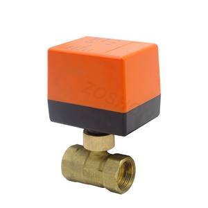 วาล์วบอลทองเหลืองแบบสองทาง สอง-สามสาย สำหรับระบบโซลาร์เซลล์ ควบคุมอุณหภูมิ HVAC แบบเปิด/ปิดปกติ โครงสร้างทองแดง - Product Image 6