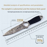 Lames de combat à thème CSGO, poignards tête de mort en acier Damas, 26 cm, entièrement en métal, jouet artisanal – Cadeau d'anniversaire