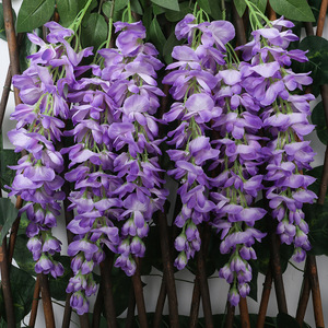Arbre doré artificiel, vigne de glycine géante, longues branches, fleurs en soie, décoration suspendue pour mariage - Product Image 3