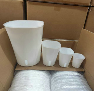 Macetas y Jardineras Grandes de 23 cm (9 Pulgadas) con <span class=keywords><strong>Autorriego</strong></span>, Macetas con Indicador de Agua, Blancas y Negras - Product Image 5