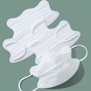 Masque facial en forme de papillon blanc, taux de filtration 90 %, anti-poussière, en tissu non tissé Meltblown, pour tous types de peau, usage domestique - Product Image 1