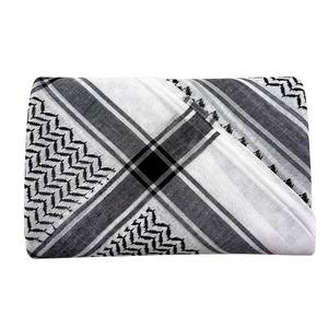 Venta al por mayor poliéster Shemagh blanco Shemagh Yashmagh Premium lujo árabe Dubai hombres Keffiyeh cabeza bufanda - Product Image 2