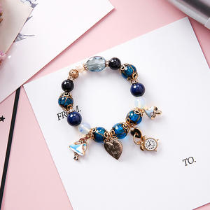 Pulseras de Cuentas Bohemias de Verano para Niñas, Pulsera de Cuentas Creativa con Letras de Corazón, Pulsera de Cuentas de Vidrio Coloridas Hechas a Mano - Product Image 5