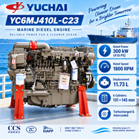Moteur diesel de propulsion marine SCDC YUCHAI série YC6MJ YC6MJ410L-C23 300KW 1800RPM pour bateau de pêche, bateau de travail avec certification CCS