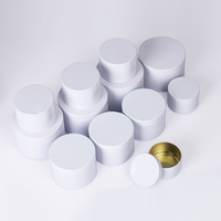 Vente en gros de contenants métalliques ronds sans soudure de 2 oz, 4 oz, 6 oz, 8 oz, en or rose, blanc, noir, personnalisables, avec couvercle, pour bougies