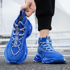 Chaussures de sport décontractées respirantes à logo personnalisé pour hommes, baskets tendance à tige haute pour le dropshipping - Product Image 3