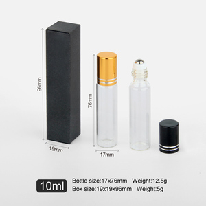 Sumeear 10ml phẳng thủy tinh Nước hoa con Lăn chai đầy màu sắc nắp kim loại bơm lại Roll-On lọ biểu tượng tùy chỉnh an toàn bao bì carton - Product Image 2