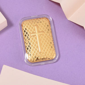 แผ่นทองลายนูนพระคัมภีร์ศักดิ์สิทธิ์31x45.5มม. สีทอง10มก. - Product Image 4