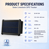 Traceur GPS solaire 20000 mAh pour bétail, directement de l'usine, avec intégration API de plateforme personnalisée pour animaux de grande taille