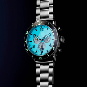 Montre de sport de plein air en titane Panda avec cadran chronographe, verre saphir, quartz, plongée, luminescente - Product Image 5