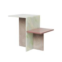 GOLDTOP ODM/ODM Design personnalisé pieds de forme trilatérale Marmol Marmore Table console en marbre pour la décoration de la maison