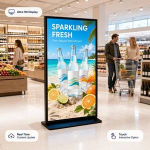 Pantalla Publicitaria Ultra HD para Supermercados, Señalización Digital de Pie para Tiendas Minoristas, Kiosco Interactivo Táctil Inteligente con Reproductor Multimedia 4K - Product Image 1